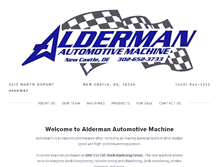 Tablet Screenshot of aldermanmachine.com